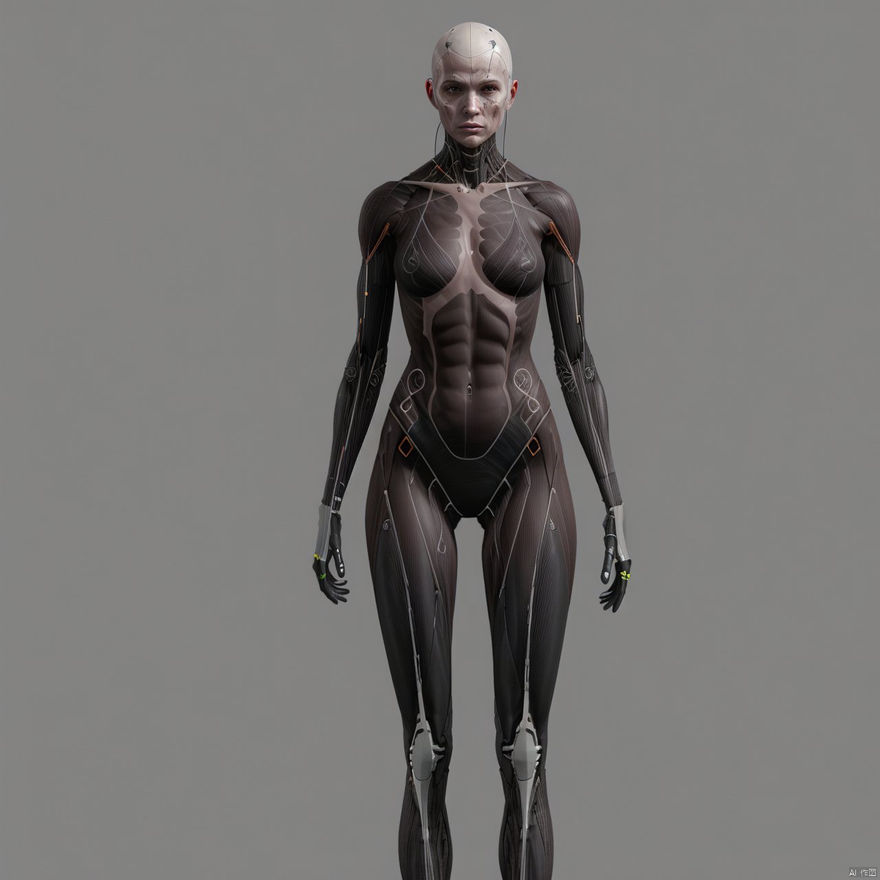 。Cyberpunk human body illustration,  prosthetic concept design by 宝拉熊 on Tensor.Art