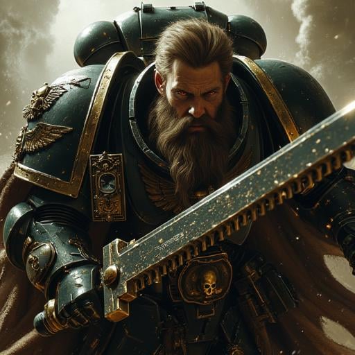 warhammer 40k,  beard,  weapon by Ethanar on Tensor.Art