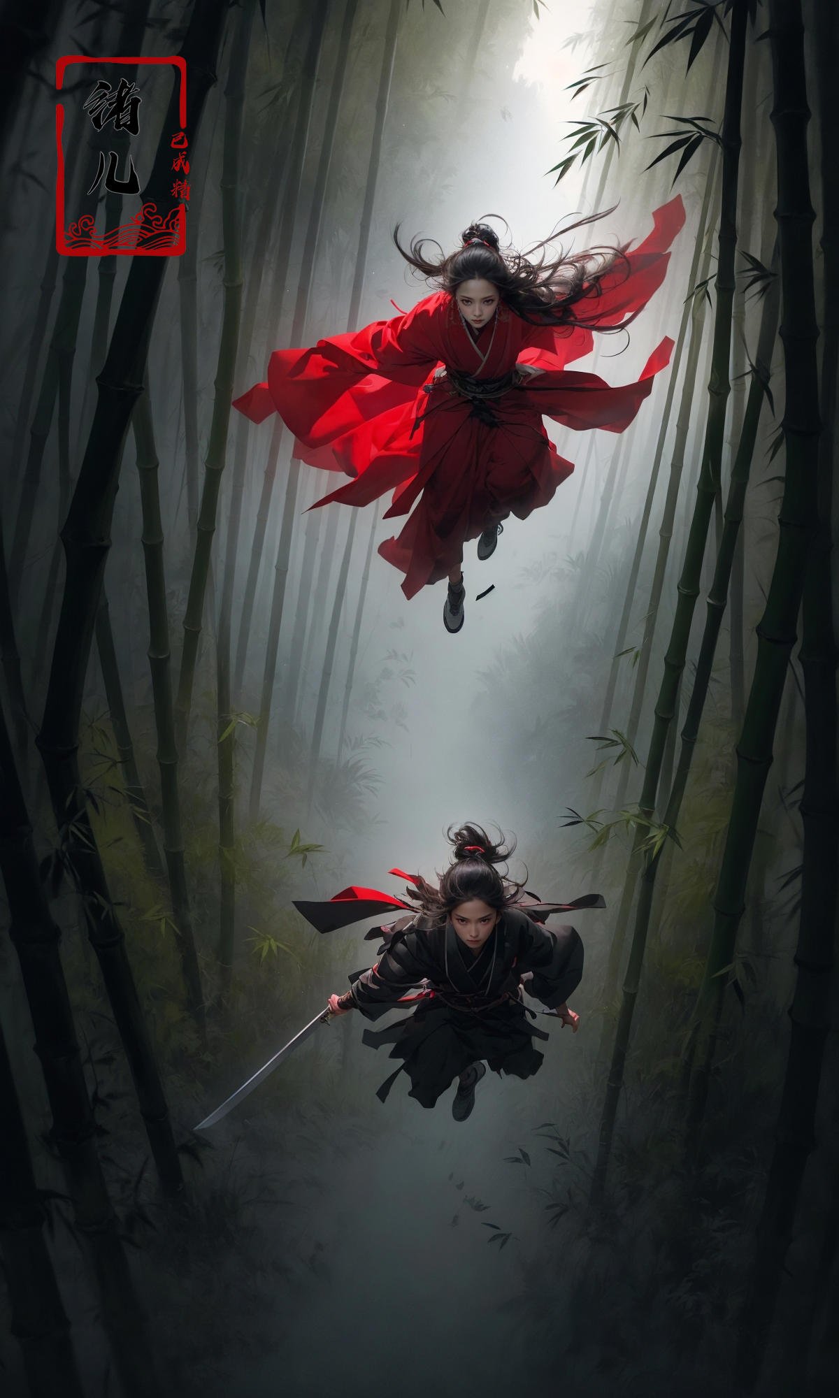 To shoot from above. ,  art by Zao Wou-ki,  extreme close - up by B站绪儿已成精 on Tensor.Art