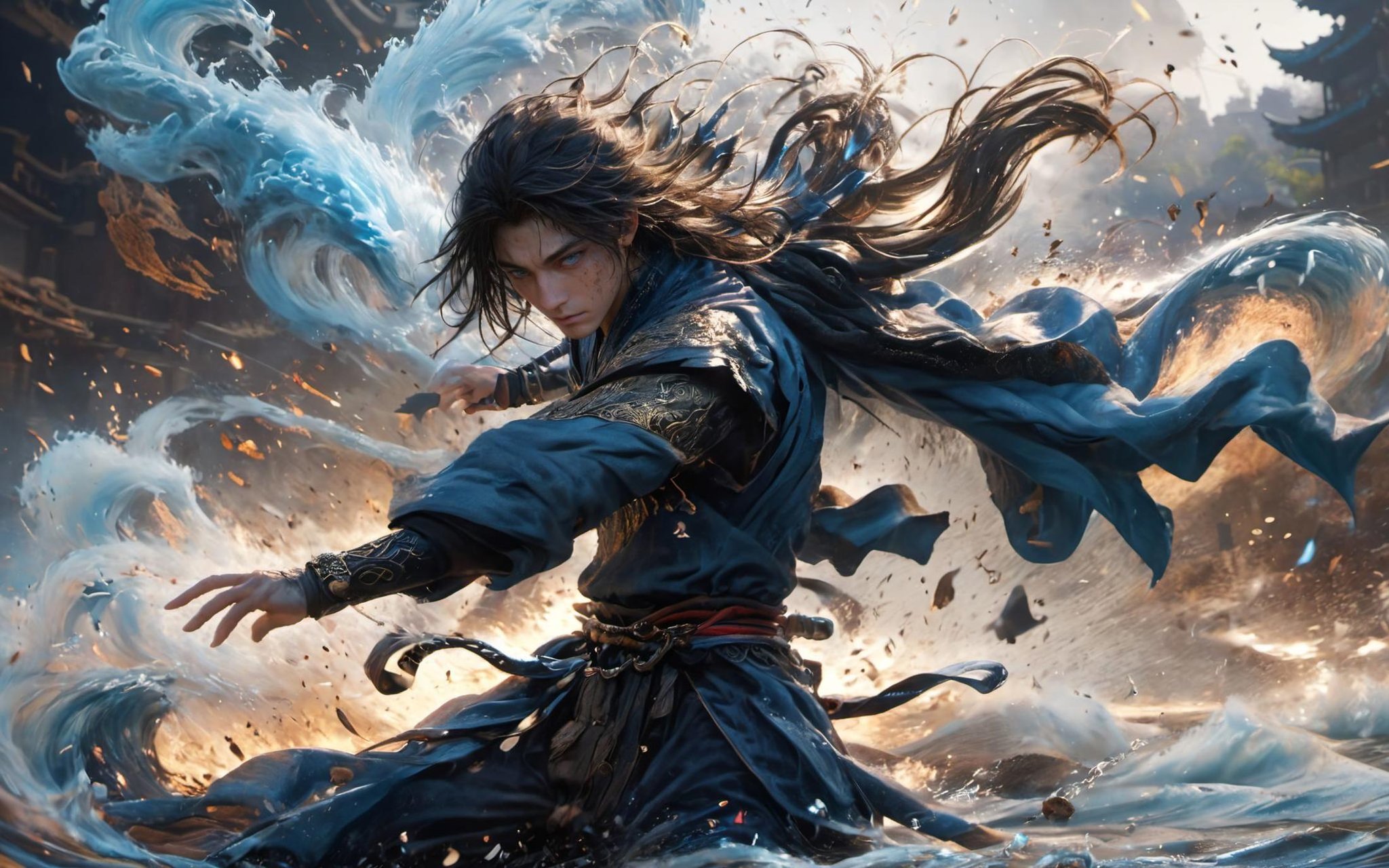 XUER martial arts style,  solo,  long hair by B站绪儿已成精 on Tensor.Art