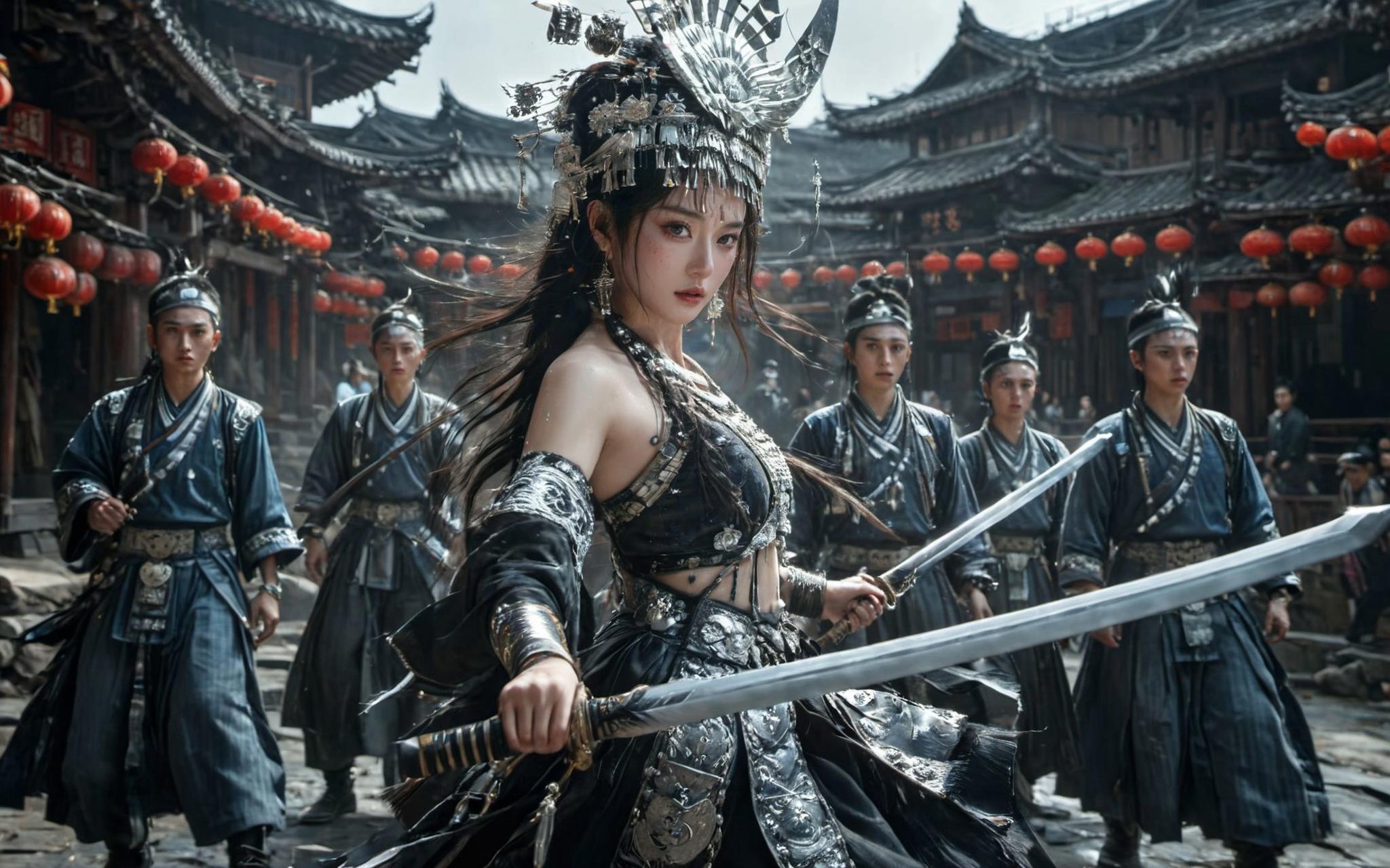 XUER martial arts style,  1girl,  long hair by B站绪儿已成精 on Tensor.Art