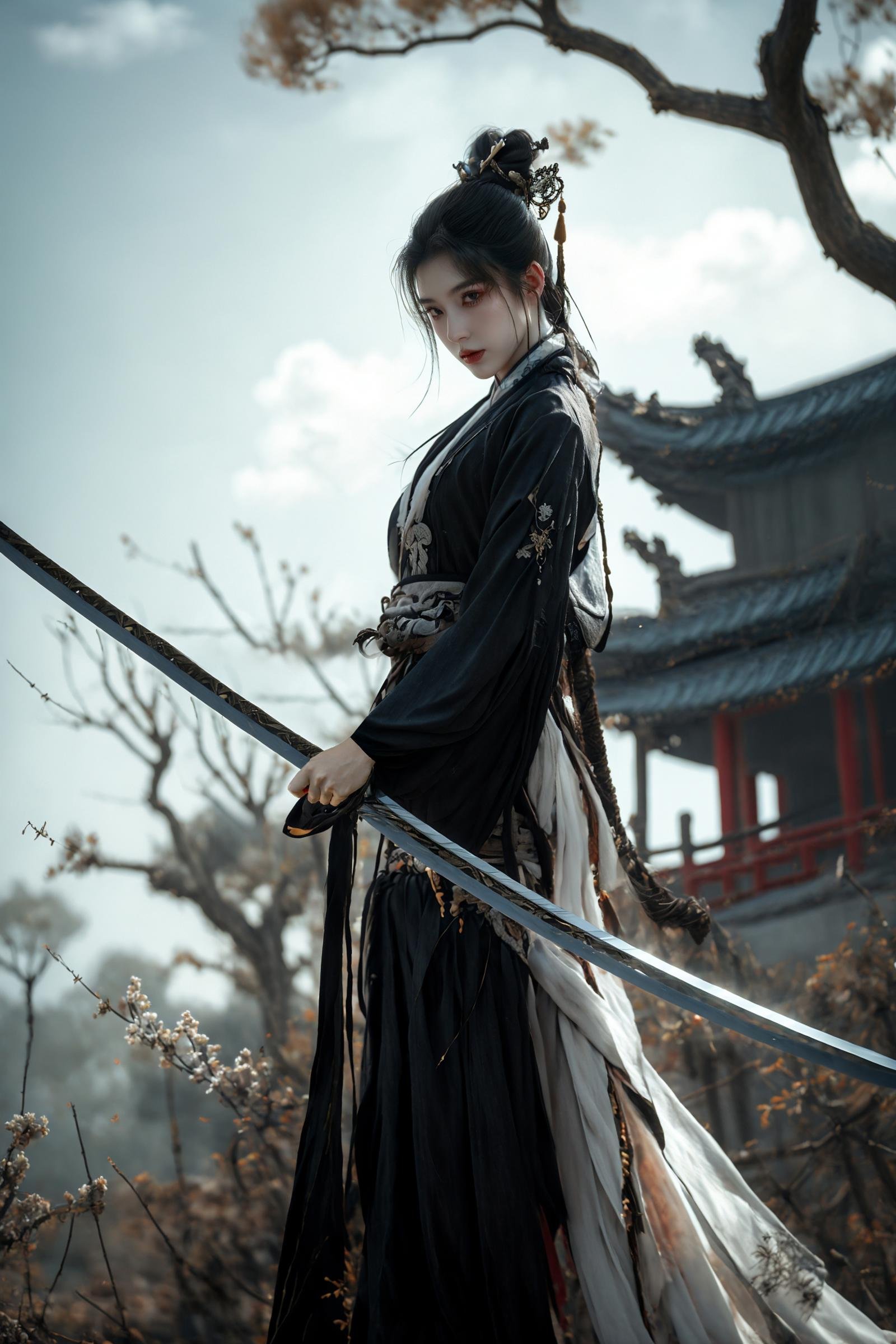 xuer Ancient Chinese sword,  1girl,  weapon by B站绪儿已成精 on Tensor.Art
