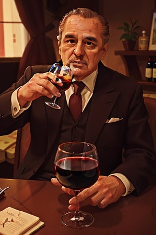 godfather drink red wine 
