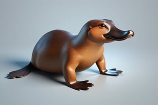 3D model of platypus,minimal vector,studio lighting