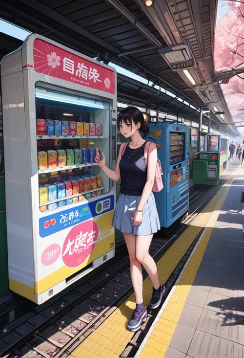 0802 Sakura Train Station by reprinter on Tensor.Art