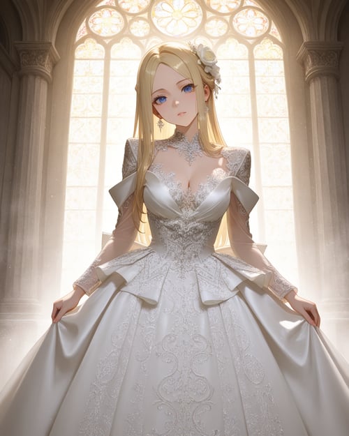 Wedding dress: The Silver Queen by miaomiao on Tensor.Art