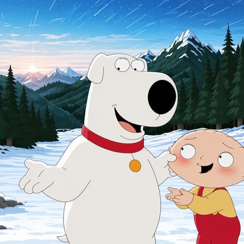 Boys and Dog - Stewie and Brian by Wizardludas on Tensor.Art