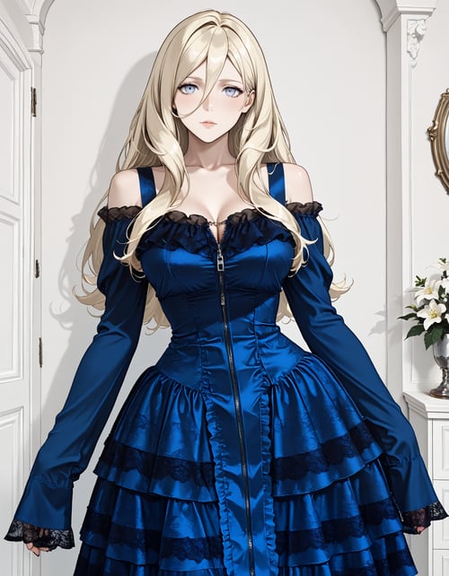 Zipper Lace Jsk Dress [clothing] by Min on Tensor.Art