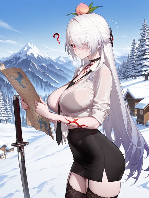 Open Shirt Office Lady Outfit by reprinter on Tensor.Art