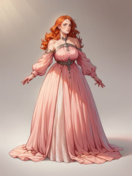 Pink Vogue Princess Dress by miaomiao on Tensor.Art