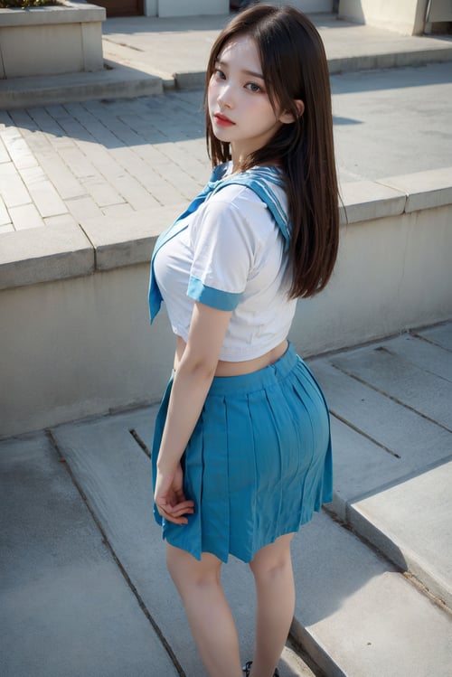 Blue Serafuku by House Of Girls on Tensor.Art