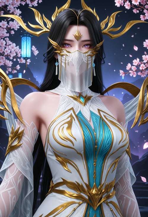 清衍静 可卸面纱 但面部无原片素材-国漫-Illustrious光辉 by 云落 on Tensor.Art