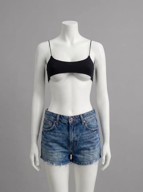 Z Underbust Cropped Tee by Fine Art Models on Tensor.Art