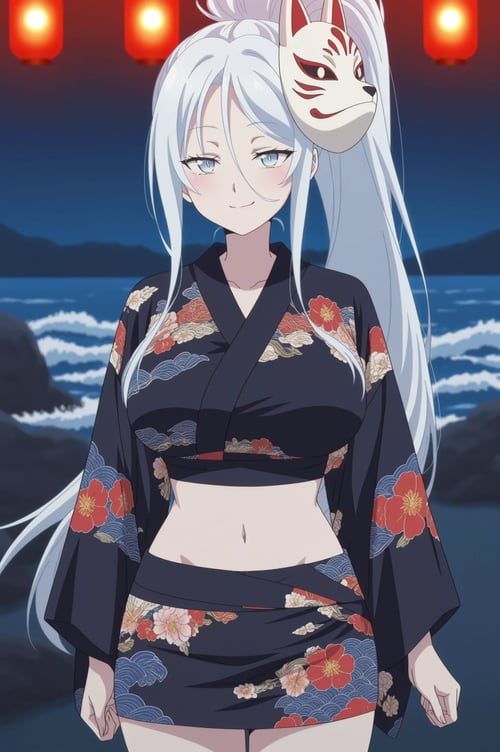 Shadow Blossom Kimono Set by Katori Konoe on Tensor.Art