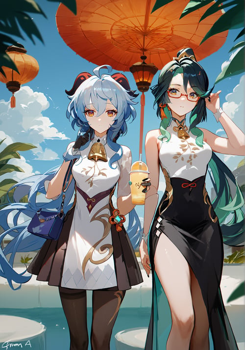 (A3|Pony|Kohaku)SDXL_Lora-仙人师徒仨(全服装):闲云&申鹤&甘雨-原神 by Tangerboom on Tensor.Art