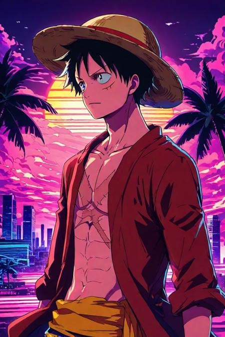 Vaporwave anime style illustriousXL by zura_janai by user_680967095118289292 on Tensor.Art