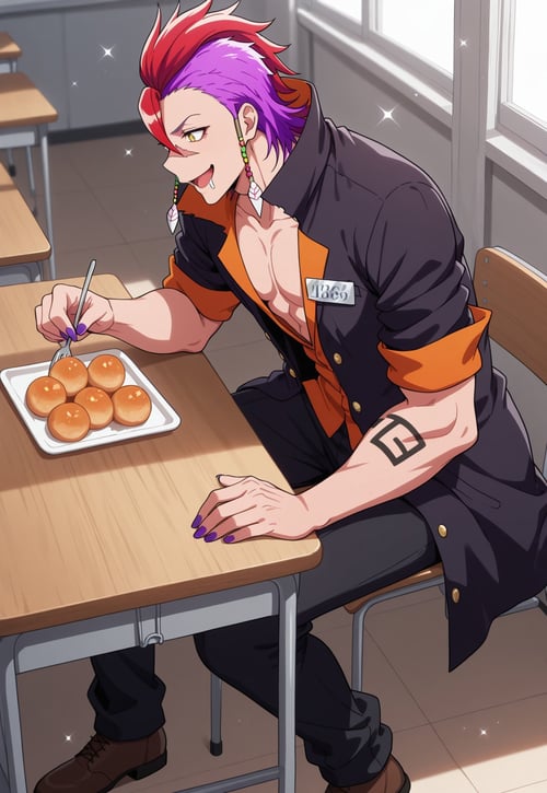 Rock (3 Outfits + 3 Hairstyles) - Nanbaka by Min on Tensor.Art