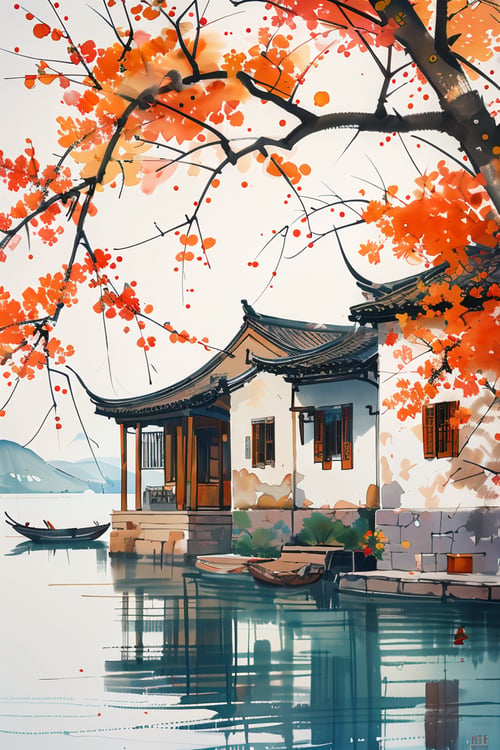 当水墨遇上水彩 by tensorxy on Tensor.Art