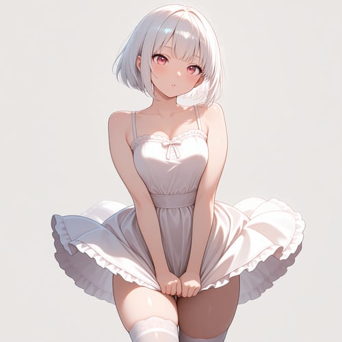 スカートを抑える/skirt tug by yy on Tensor.Art