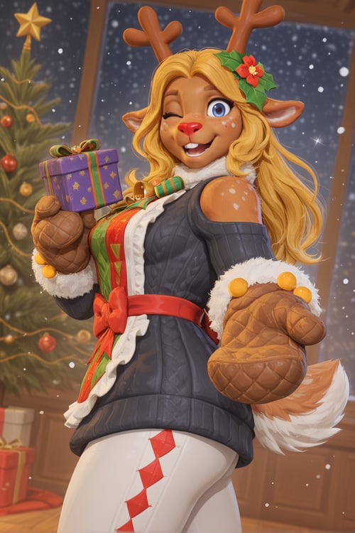 Noelle Holiday (apekweit style) - Deltarune by THE EGGS on Tensor.Art