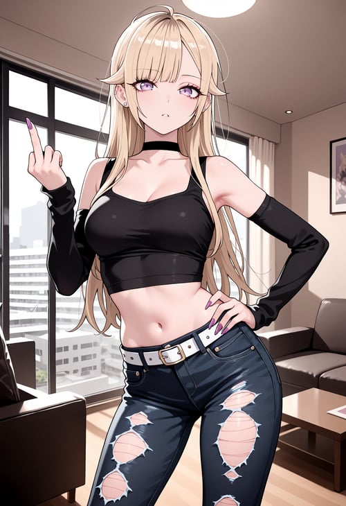 Gyaru sister (The Day I Decided to Make My Cheeky  by GleamingBlue on Tensor.Art