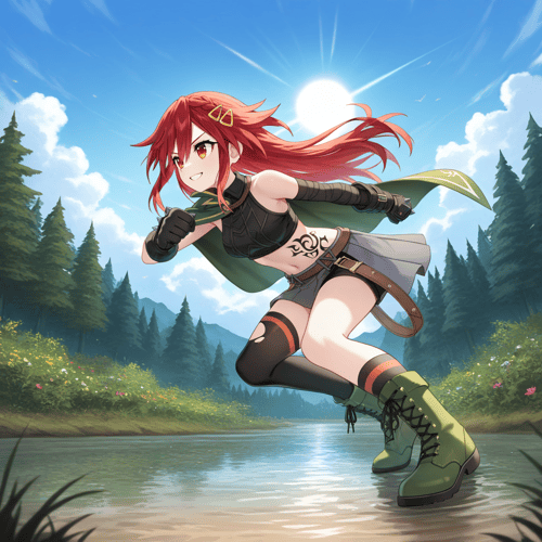 Uzume - Hyperdim. Neptunia (14 Outfits/3 Forms) by Khanykov01 on Tensor.Art