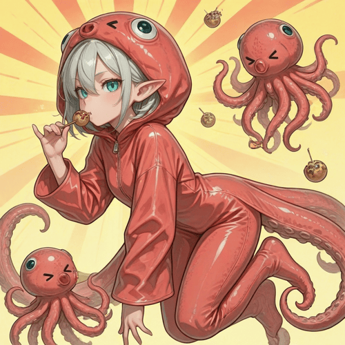 衣装LoRA タコ着ぐるみ衣装 PixAI版LoRA by スライムナイト on Tensor.Art