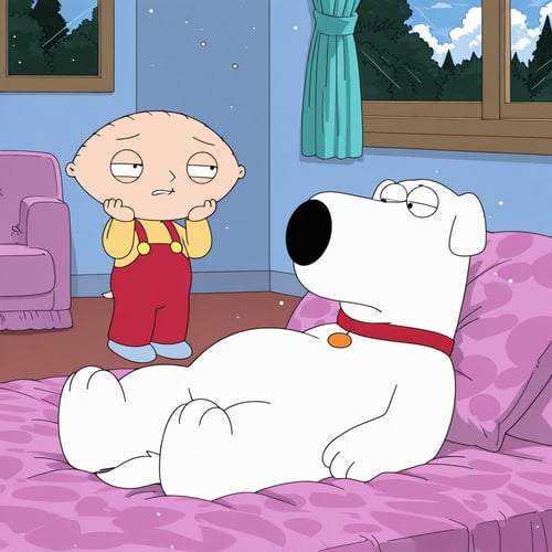 Boys and Dog - Stewie and Brian by Wizardludas on Tensor.Art