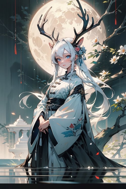 小鹿女·摄影Deer Girl by miaomiao on Tensor.Art