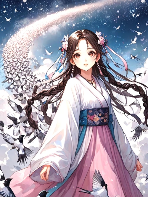 girl like magpie bridge by 鬼畫符 on Tensor.Art