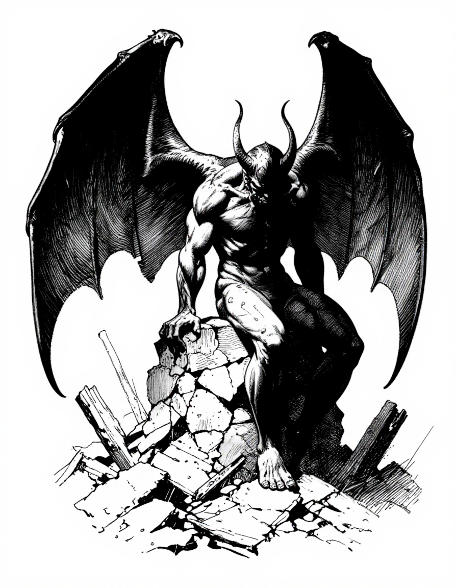FRAZETTA Ink Style by inknoir on Tensor.Art