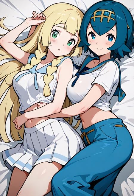 Lillie & Lana: Alola Angels | リーリエ x スイレン Pokemon by BassVelvet2j378 on Tensor.Art