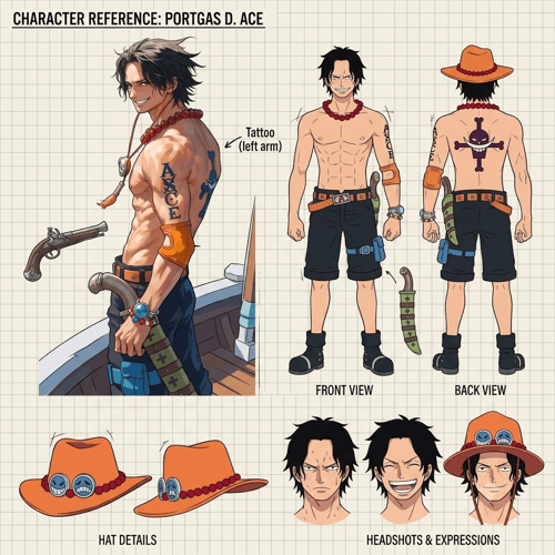 Ace Portgas D by Sylion_Helia27 on Tensor.Art