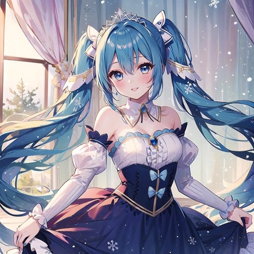 Snow Miku 2019 | 雪ミク2019 | Hatsune Miku by ishiwatafox117 on Tensor.Art