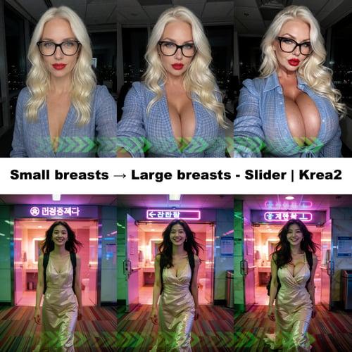 Small breasts → Large_breasts - slider | krea2 by Shopon_skp on Tensor.Art