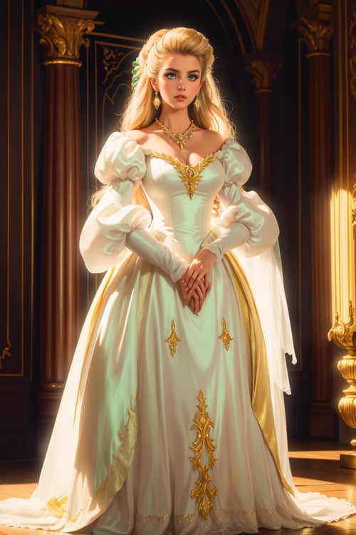Sarah's Lamé Iridescent Ballgown | Labyrinth(1986) by miaomiao on Tensor.Art