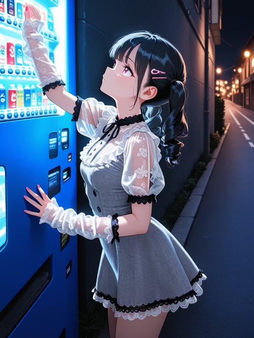 Lace frills short dress 2 by luxiaoai on Tensor.Art