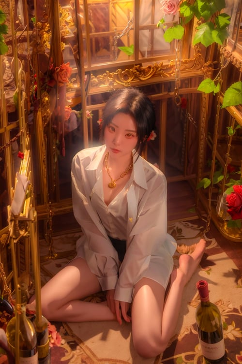美女_笼中雀 by milk on Tensor.Art