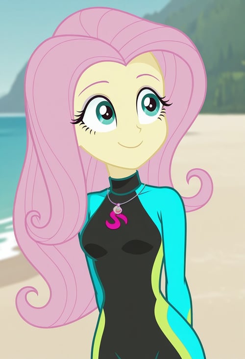 Fluttershy swimsuit | Equestria girls | illustriou by tupirish on Tensor.Art