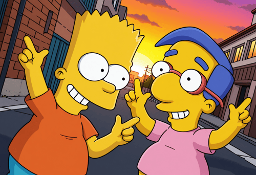 Bart Simpson & Milhouse Van Houten by ShoOmoeru on Tensor.Art
