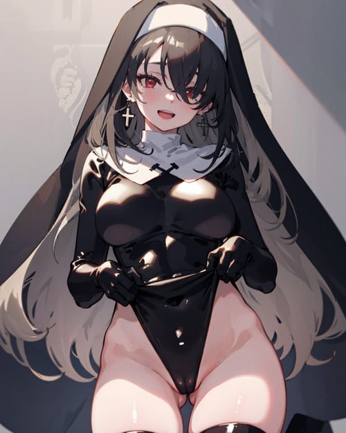 【Costume】【Cosplay】Highleg Latex Leotard Nun Outift by JAS2024 on Tensor.Art