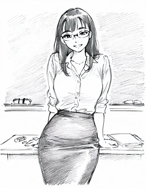 Mori Kaoru sketch style by 子行将夜 on Tensor.Art