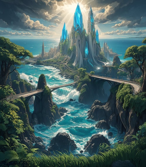 Home of The Ancients - Background / Character Crea by inknoir on Tensor.Art