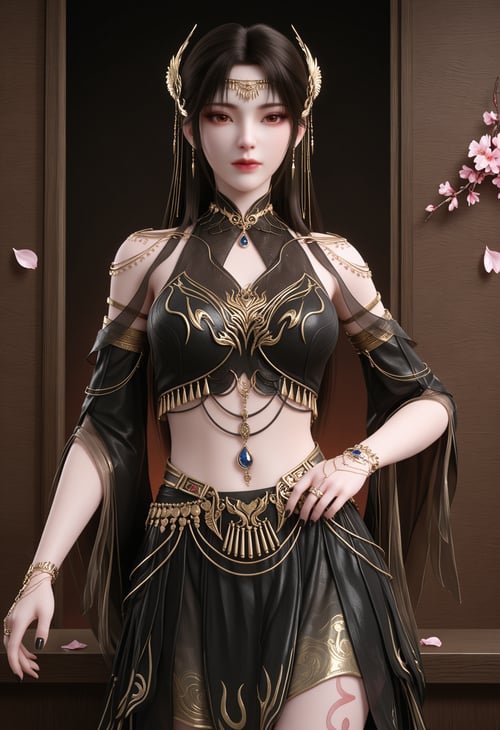 火灵儿 黑色服装-国漫-Illustrious光辉 by 云落 on Tensor.Art