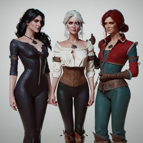 Witcher 3 Ciri, Yennefer, and Triss PonyXL LoRA by Tuzluk on Tensor.Art