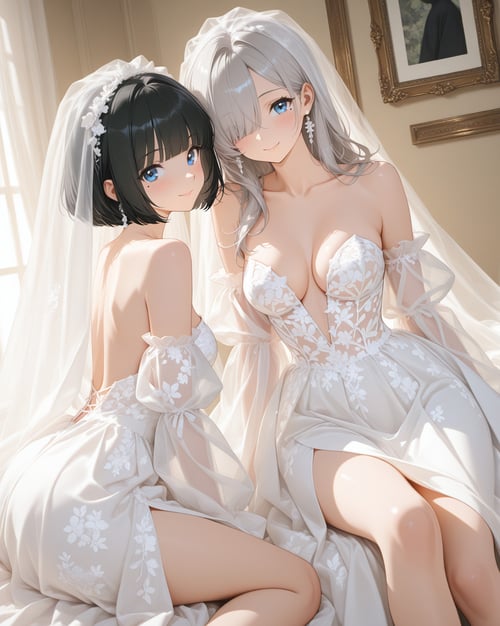 High slit wedding dress by luxiaoai on Tensor.Art