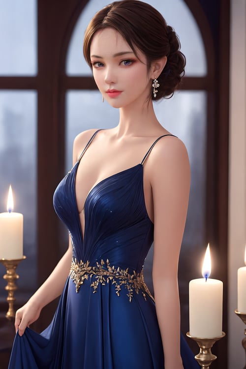 蓝色晚礼服 by 纳兰芸诗是阿芙蕾娅 on Tensor.Art