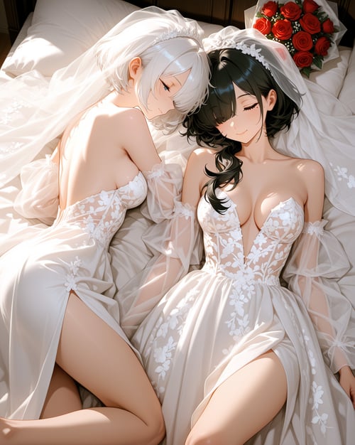High slit wedding dress by luxiaoai on Tensor.Art