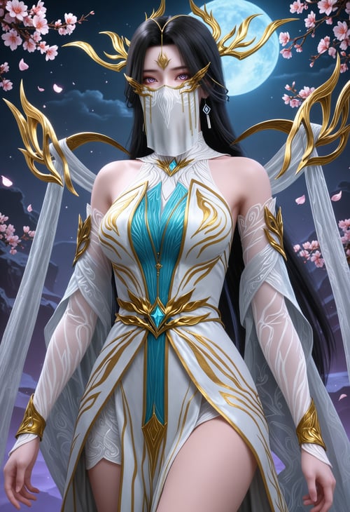 清衍静 可卸面纱 但面部无原片素材-国漫-Illustrious光辉 by 云落 on Tensor.Art