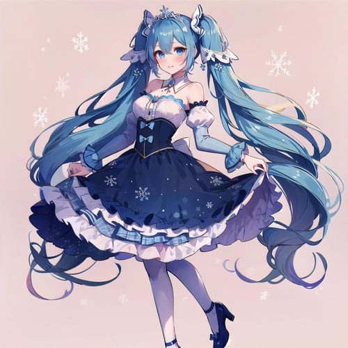 Snow Miku 2019 | 雪ミク2019 | Hatsune Miku by ishiwatafox117 on Tensor.Art